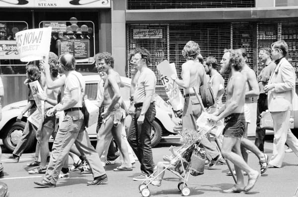 Historical gay rights demonstration