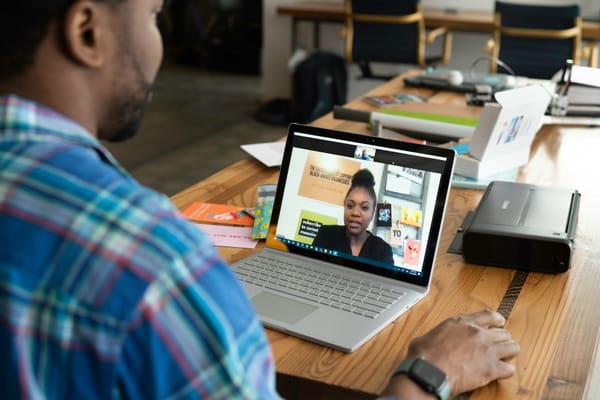 A person on a video call